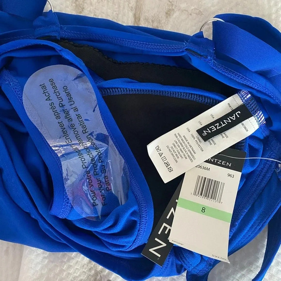 Jantzen Royal Blue One Piece Swimsuit Size 8 - Picture 12 of 15